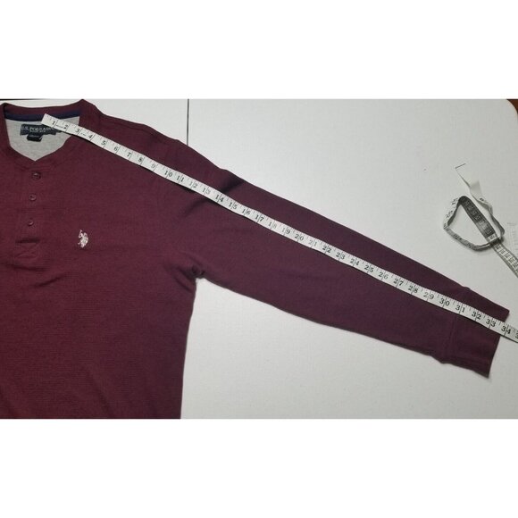 U.S. Polo Assn. Long Sleeve Thermal Henley Button Pullover Sweater Men's XL - Picture 9 of 14